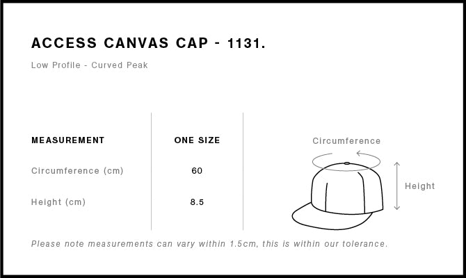 ACCESS CANVAS CAP - 1131