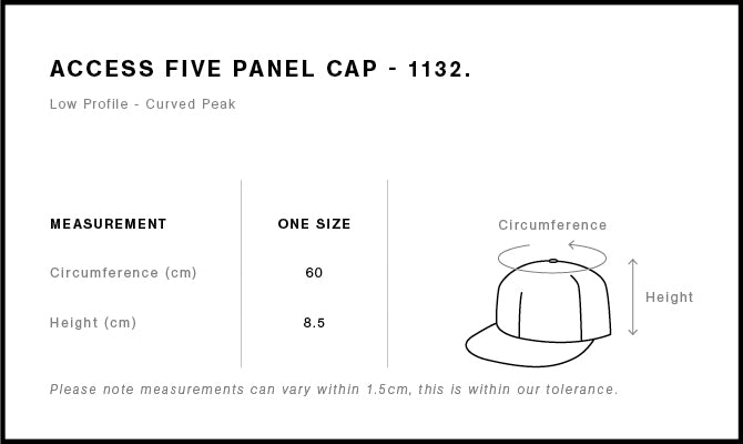 ACCESS FIVE PANEL CAP - 1132