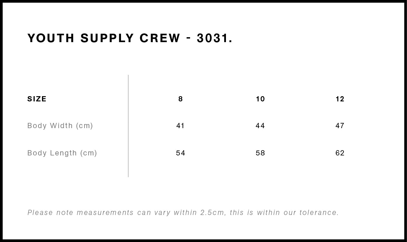 YOUTH SUPPLY CREW - 3031