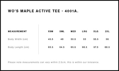 WO'S MAPLE ACTIVE TEE - 4001A