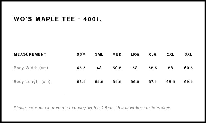 WO'S MAPLE TEE - 4001