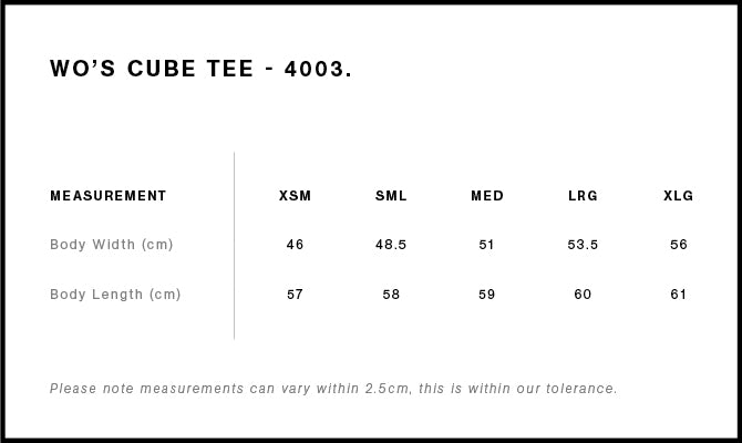 WO'S CUBE TEE - 4003