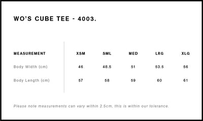 WO'S CUBE TEE - 4003