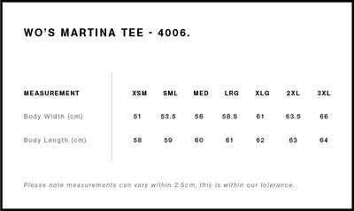 WO'S MARTINA TEE - 4006