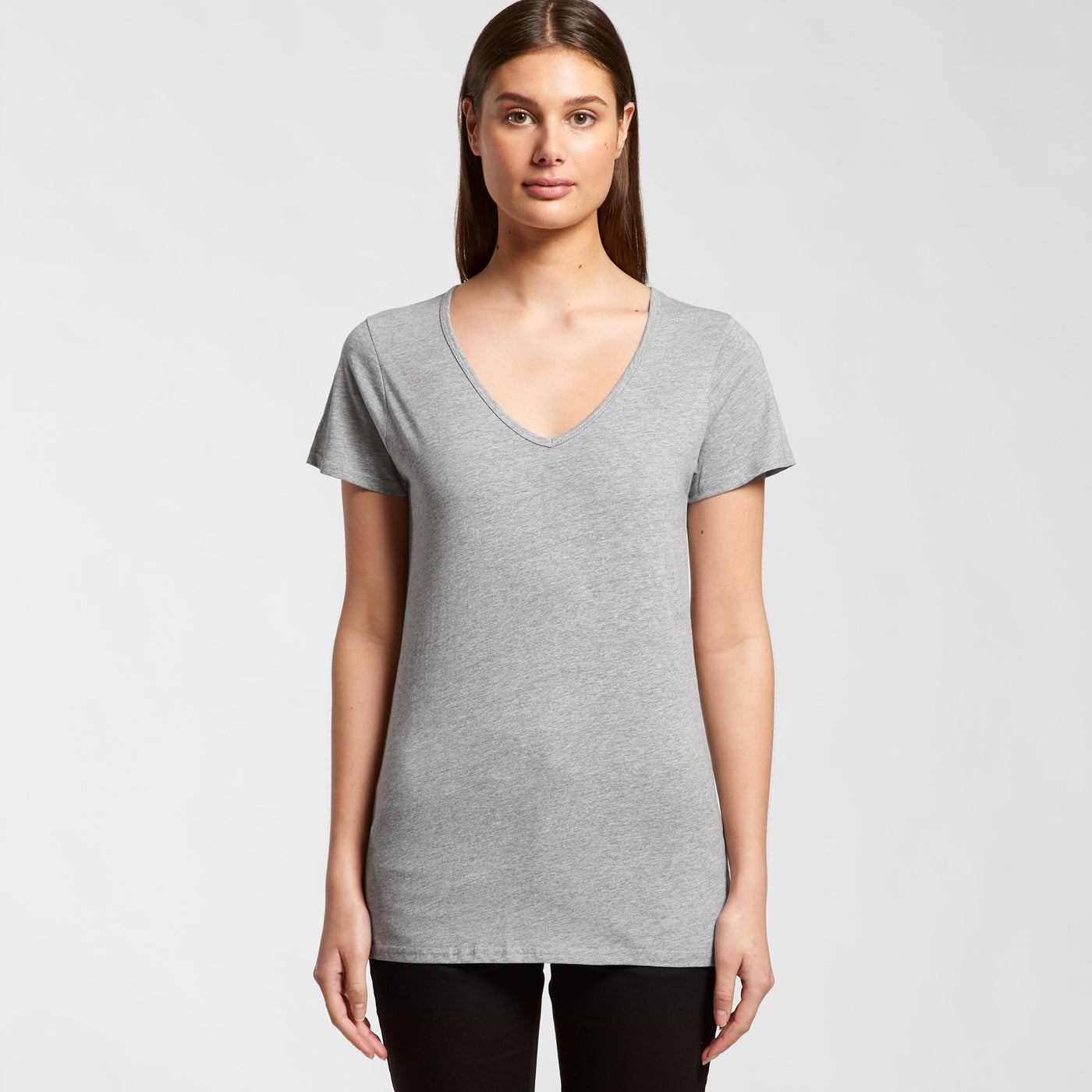 WO'S BEVEL V-NECK TEE - 4010