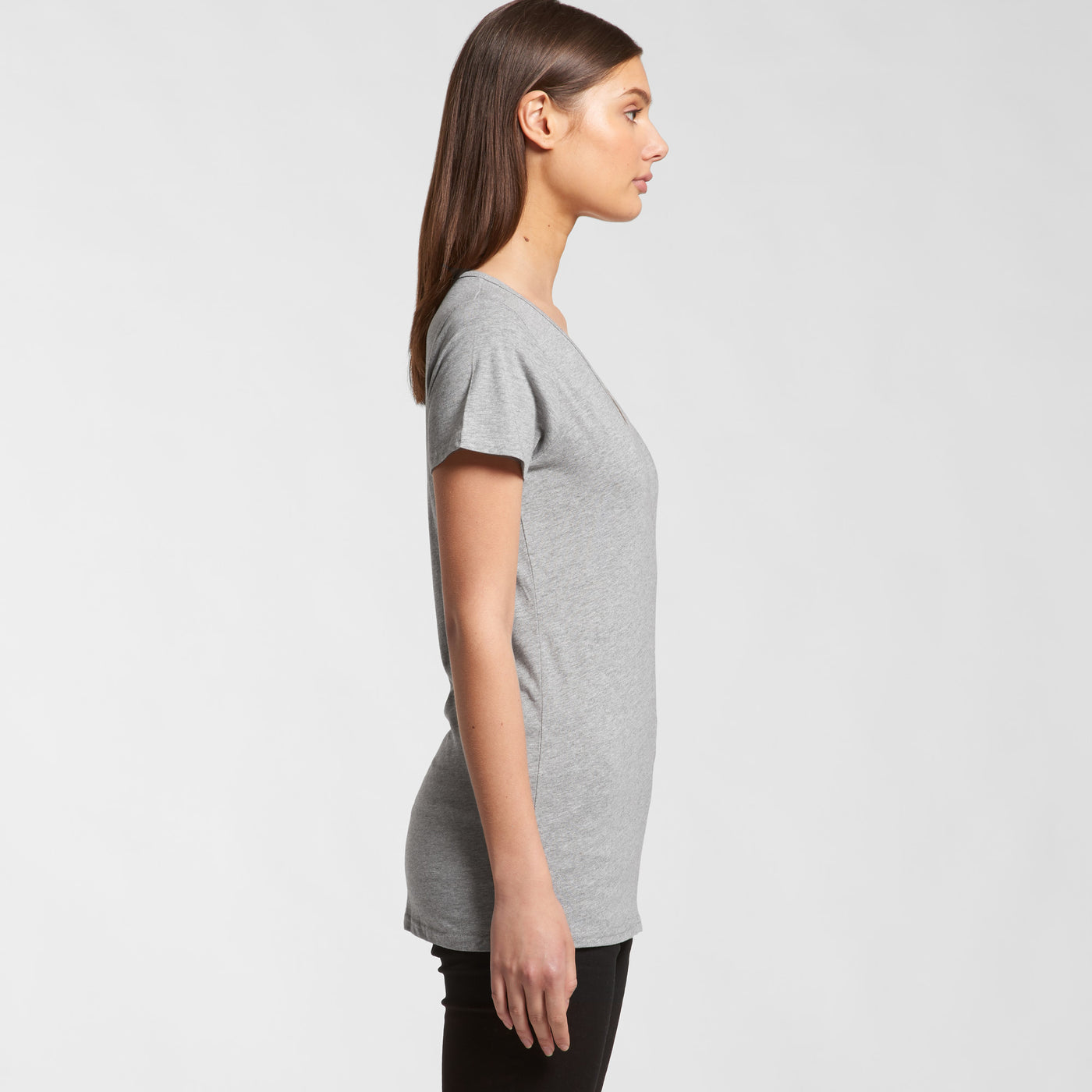 WO'S BEVEL V-NECK TEE - 4010