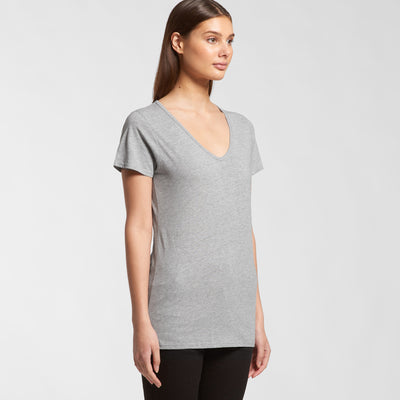 WO'S BEVEL V-NECK TEE - 4010