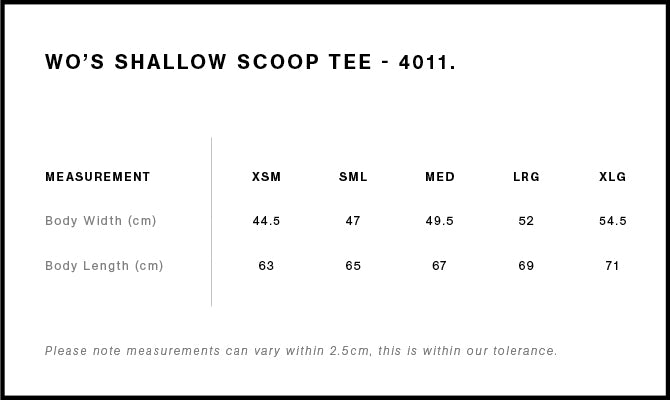 WO'S SHALLOW SCOOP TEE - 4011