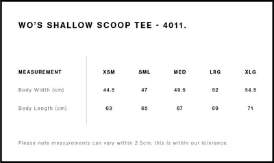 WO'S SHALLOW SCOOP TEE - 4011