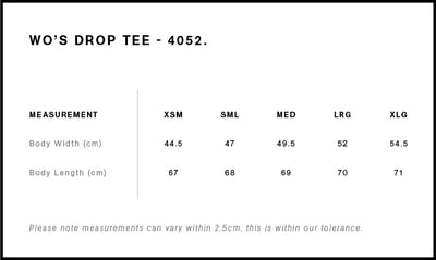 WO'S DROP TEE - 4052