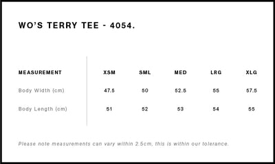 WO'S TERRY TEE - 4054