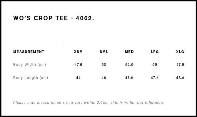 WO'S CROP TEE - 4062