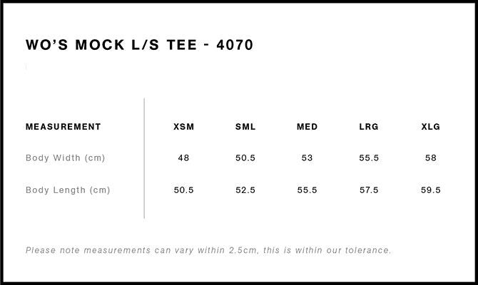 WO'S MOCK L/S TEE - 4070