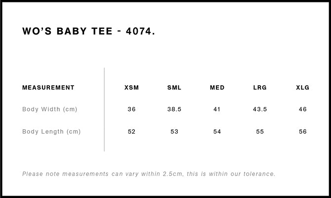 WO'S ORGANIC RIB BABY TEE - 4074