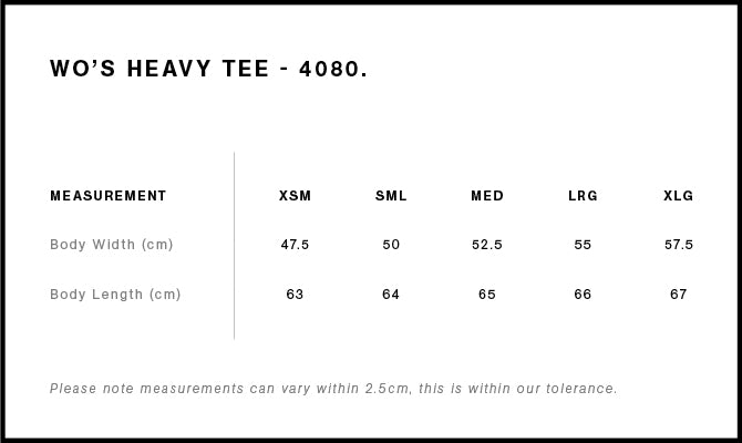 WO'S HEAVY TEE - 4080