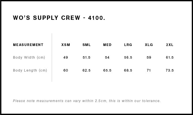 WO'S SUPPLY CREW - 4100