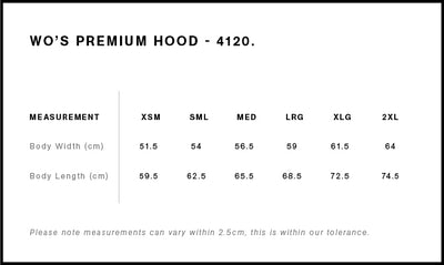 WO'S PREMIUM HOOD - 4120