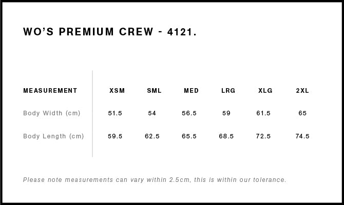 WO'S PREMIUM CREW - 4121