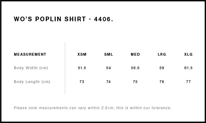 WO'S POPLIN SHIRT - 4406