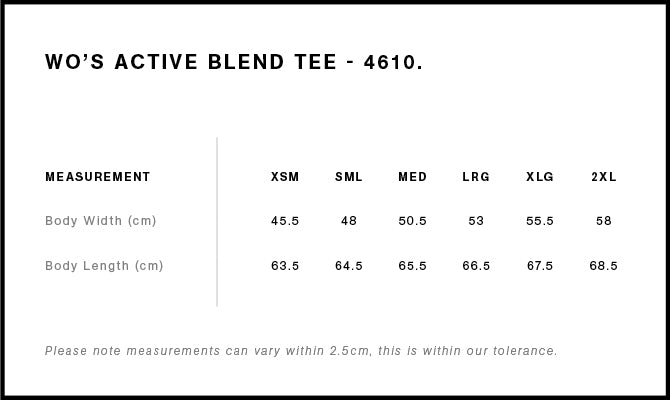 WO'S ACTIVE BLEND TEE - 4610