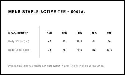 MENS STAPLE ACTIVE TEE - 5001A