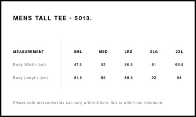 MENS TALL TEE - 5013