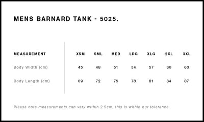 MENS BARNARD TANK - 5025