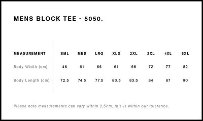 MENS BLOCK TEE - 5050