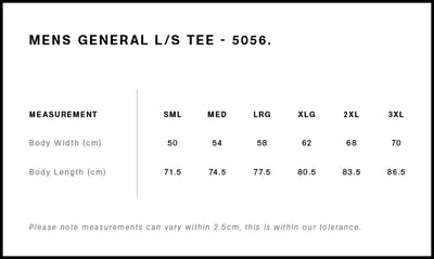 MENS GENERAL L/S TEE - 5056