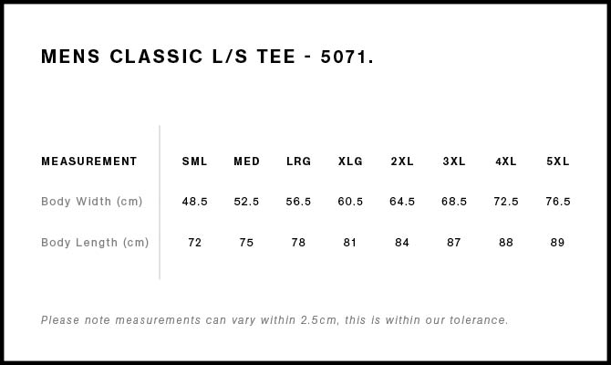 MENS CLASSIC L/S TEE - 5071