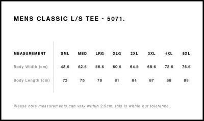 MENS CLASSIC L/S TEE - 5071