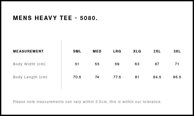 MENS HEAVY TEE - 5080