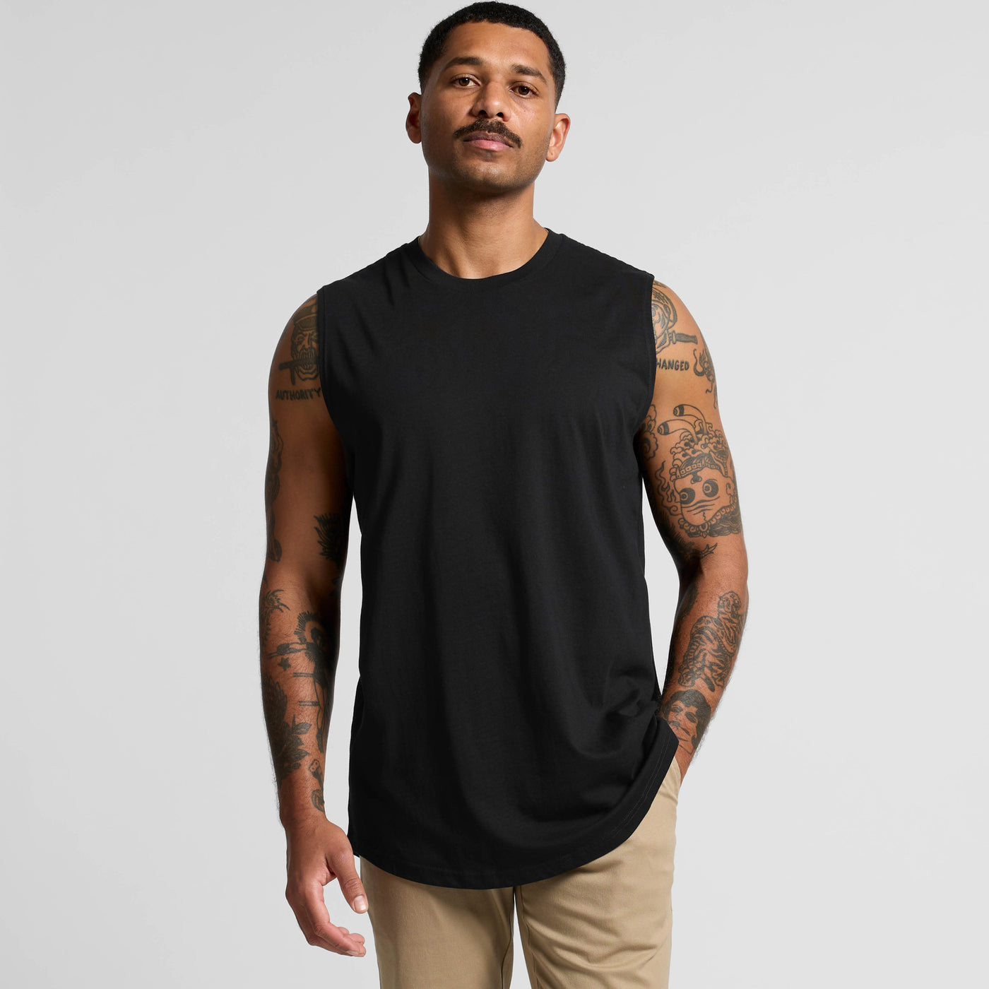 MENS STAPLE CURVE TANK - 5091