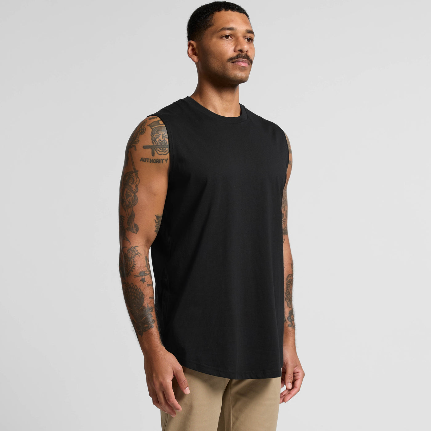 MENS STAPLE CURVE TANK - 5091