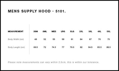 MENS SUPPLY HOOD - 5101