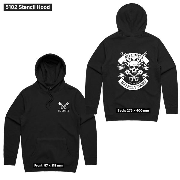 Hillbilly Tours Stencil Hood