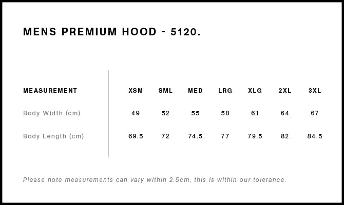 MENS PREMIUM HOOD - 5120