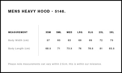 MENS HEAVY HOOD - 5146