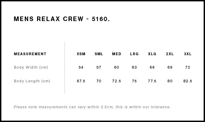 MENS RELAX CREW - 5160