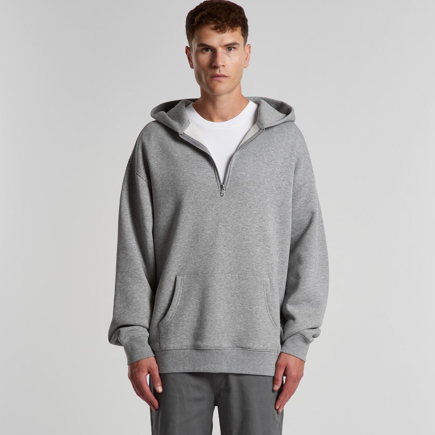 MENS RELAX HALF ZIP HOOD - 5164