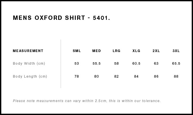 MENS OXFORD SHIRT - 5401