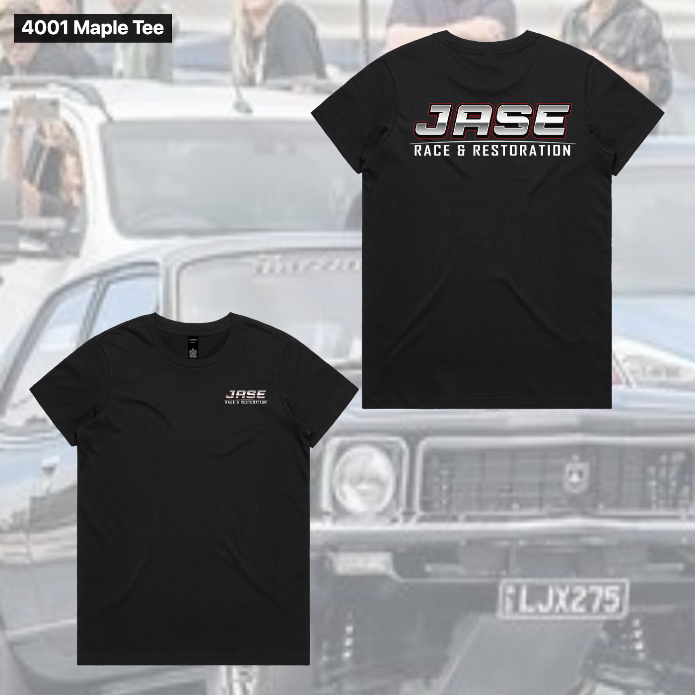 Jase Race Logo 4001 Maple Tee – 60ft Ink