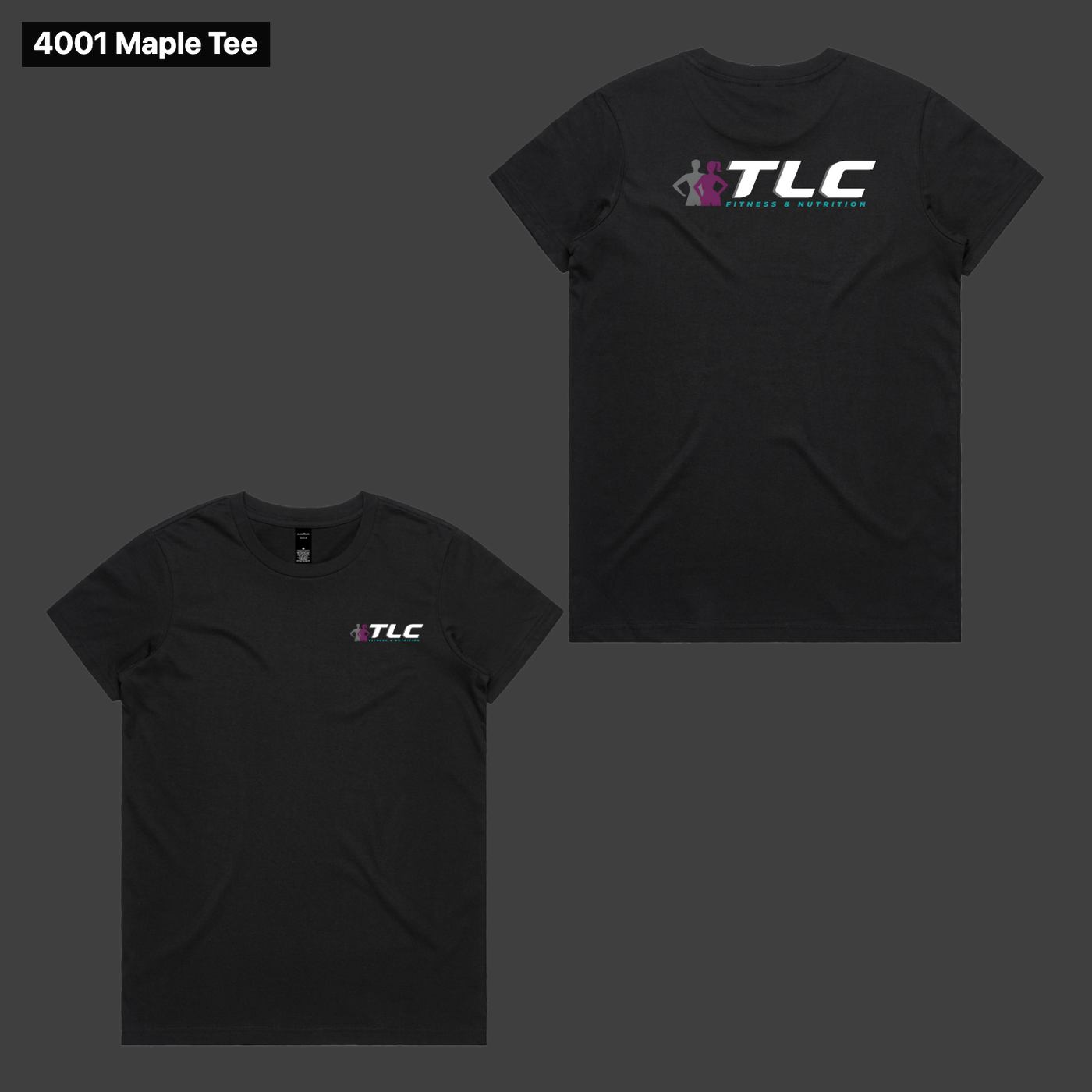 TLC FItness Logo 4001 Maple Tee – 60ft Ink
